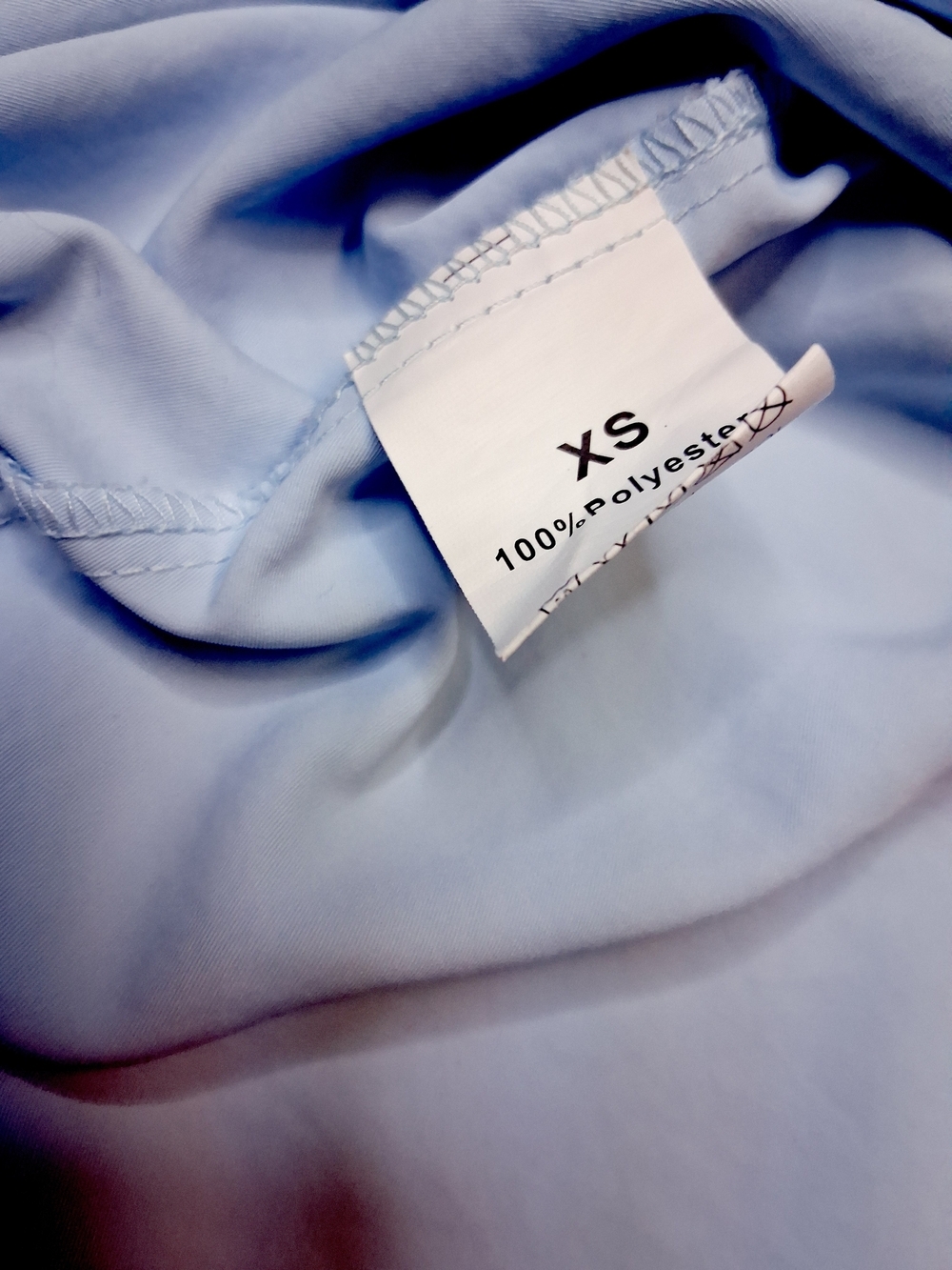 Light Blue Lace-Up Slip Dress - Picture 6 of 6